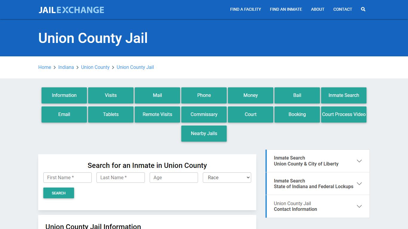 Union County Jail Roster Lookup, IN, Inmate Search